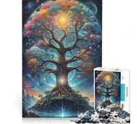 Puzzle 1000 pièces Arbre de Vie Cosmique, Jeu Pratique, Niveau de Difficulté élevé, Cadeau Unique pour Anniversaire et Noël 38x26cm