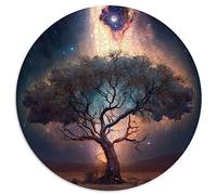 Puzzle 1000 pièces Arbre de Vie Cosmique pour Adultes Puzzles sphériques Planche 100% recyclée Premium 67,5x67,5 cm
