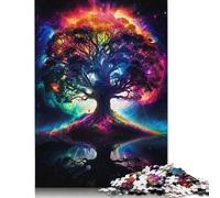 Puzzle 1000 pièces Arbre de Vie Cosmique Unity pour Adultes, difficulté : Jeux relaxants, Jouet, Cadeau d'halloween (75 x 50 cm)