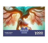 Puzzle 1000 pièces Arbre de Vie extrêmement Difficile - Silhouette Ange & Ventre Enceinte, Anti-Stress, Cadeau 52x38cm