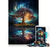 Puzzle 1000 pièces Arbre de Vie Premium Découpé Jeu de Jeu et d'Éveil Comédie Mentale Paix et Loisirs Cadeau d'anniversaire Amusant (50x75cm)