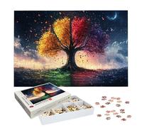 Puzzle 1000 Pièces Arbre de Vie, Puzzle 1000 Pièces Adultes/Enfants, Puzzles Bois avec Une Boîte d'Emballage Exquise, Jeu Éducatif Puzzles Paysage, Decoration Maison, Cadeau Femme, Cadeau Homme, -7011