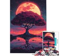 Puzzle 1000 pièces Arbre de Vie Solitaire Décoration Intérieure Jouet Idéal comme Cadeau (38x26cm)
