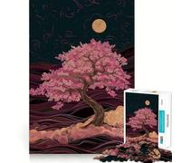 Puzzle 1000 pièces Arbre en Fleurs de Cerisier Art de la Construction Fine Jeu cognitif et Amusant Jeu Calme pour Les Moments de détente Cadeau d'anniversaire Artistique (38x52cm)