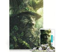 Puzzle 1000 pièces Arbre Esprit avec Trèfle Jeu de réflexion Cadeau d'anniversaire avec des pièces de Formes aléatoires Parfaitement emboîtables 38x26cm