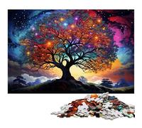 Puzzle 1000 pièces Arbre Magique Coloré Étrange pour Adultes Décoration Puzzle Jouets Bon Cadeau pour Adolescents de 14 Ans et Plus 1000 PCS (38x26cm)
