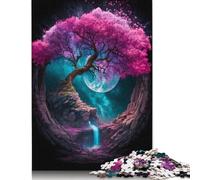 Puzzle 1000 pièces « Arbre Magique et Pleine Lune » pour Adultes et Enfants (75 x 50 cm).
