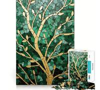 Puzzle 1000 pièces Arbre Mosaïque Kentsugi Art Premium Découpe Jeu Exercice Mental Jouet Paix et Amusant Cadeau d'anniversaire Amusant (38x26cm)