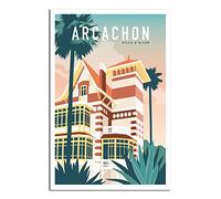 Puzzle 1000 pièces, Arcachon, France, Village d'hiver, Puzzle Classique 3D à Monter soi-même, Jouet en Papier, Cadeau Unique, Culture Locale, 38 x 26 cm