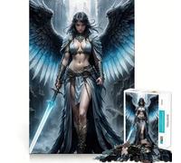 Puzzle 1000 pièces Archange Bleu,Assemblage Parfait,œuvre d'art,Jeu Intelligent,activité ludique pour se détendre,Cadeau d'anniversaire (50x75cm)