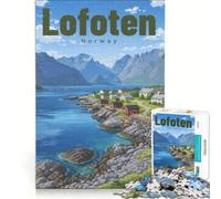 Puzzle 1000 pièces Arctic Silence Over Lofoten Peaks | Jeux relaxants cadeaux pour décompresser et réduire le stress intellectuel 75x50cm