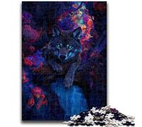 Puzzle 1000 pièces Art Animalier Loup Jeu Stimulant et Jeu Familial Idéal comme Cadeau pour Toute la Famille 26x38cm