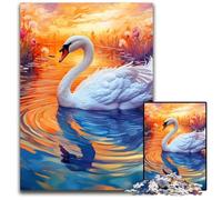 Puzzle 1000 pièces Art Animaux Flamants Roses Puzzles stimulants Jeu décoratif à Faire soi-même, Jouet interactif Familial 26x38cm/10,23x14,96 Pouces