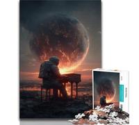 Puzzle 1000 pièces Art Astronaute pour Adultes, Jeu Familial Anti-Stress, Défi Difficile, Cadeaux Secret du Père Noël 50x75cm