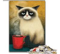 Puzzle 1000 pièces Art Cat Jigsaw Puzzle 1000 pièces Activité de cohésion familiale, Cadeau Unique pour Les fêtes et Les Anniversaires (Taille 50x75cm)