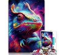 Puzzle 1000 pièces Art Chameleon pour Adultes, Jeux d'activités familiales stimulants, Jouet de Bricolage pour décoration Murale de la Maison (38x26cm)