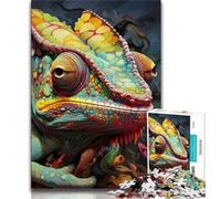 Puzzle 1000 pièces Art Chameleon pour Adultes, Jouet éducatif et décompressant, décoration Parfaite (50x75cm)