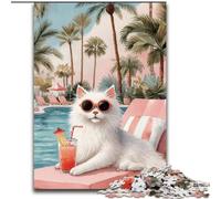 Puzzle 1000 pièces Art Chat pour Adultes, décoration Murale 1000 pièces et Jeu Familial (Taille 50x75cm)