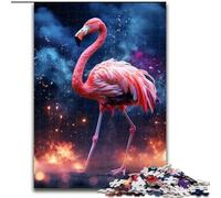 Puzzle 1000 pièces Art coloré Flamingo Puzzles pour Noël Halloween Fête des Mères Nouvel an Cadeau de Pâques (Taille 26x38cm)