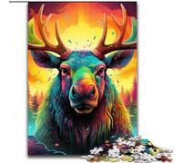 Puzzle 1000 pièces, Art coloré, Loutre, Puzzle Impossible pour Adultes, Taille 50x75cm. Un Casse-tête Stimulant, Une activité familiale, Une décoration intérieure, Un Cadeau de Noël.