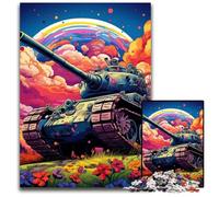 Puzzle 1000 pièces, Art coloré, Puzzles de réservoir pour Adultes, idéal pour Les Amoureux, du Nouvel an, de la Saint-Valentin 26x38cm / 10,23x14,96 Pouces
