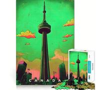 Puzzle 1000 pièces Art de Propagande canadienne Découpe soignée Décoration Jeu de logique et de Calme Décoration de Noël Cadeau (50x75cm)