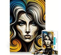 Puzzle 1000 pièces Art Déco Fusion tourbillonnante pour Adolescents, Jeu de logique et de Sens, Divertissement paisible, Bords Lisses, Cadeau créatif 38x26cm