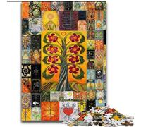 Puzzle 1000 pièces, Art du Tarot, Puzzle Stimulant pour Adolescents, Jeux éducatifs en Famille, décoration d'intérieur, Cadeau (Taille 50x75cm)