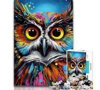 Puzzle 1000 pièces Art Fantasy Owl pour Adolescents, Jouets éducatifs, Anti-Stress, liste de souhaits avec Père Noël 38x26cm