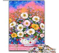 Puzzle 1000 pièces Art Floral pour Adultes 50x75cm pour Les Parents, Les Amoureux et Les Amis - 14 Ans et Plus