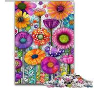 Puzzle 1000 pièces Art Floral pour Adultes, pour Un Anniversaire, Une fête ou Une séance Photo, décoration Murale pour 14 Ans et Plus (50x75cm)