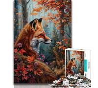 Puzzle 1000 pièces Art Fox pour Adultes 1000 pièces réduction du Stress Interaction Parent-Enfant (50x75cm)