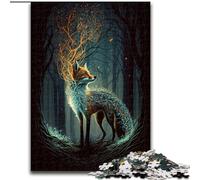 Puzzle 1000 pièces Art Fox pour Adultes, Cadeau intéressant pour la réduction du Stress et l'interaction Parent-Enfant (50x75cm)