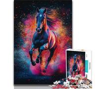 Puzzle 1000 pièces Art Graffiti Cheval pour Adolescents, Cadeaux, Aide Le Cerveau à exercer, Jouets addictifs pour cultiver la Patience, Excellent Cadeau 38x26cm