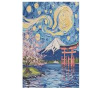 Puzzle 1000 Pièces Art Japonais du Cerisier - Puzzles en Bois pour Adultes Et Enfants - Décoration D'Intérieur 78×53cm