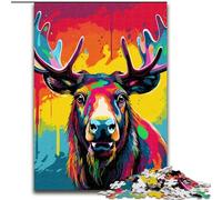 Puzzle 1000 pièces Art Moose en Carton, avec Jeu interactif Familial, pour Les 14 Ans et Plus, 1000 pièces(26x38cm)