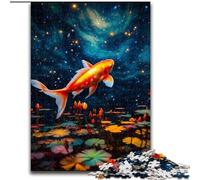 Puzzle 1000 pièces Art Poisson Rouge Puzzles 1000 pièces pour Adultes Jeu d'intérieur éducatif et Amusant pour la décoration intérieure (Taille 50x75cm)