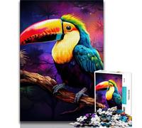 Puzzle 1000 pièces Art Toucans pour Adultes, Jeu Familial Anti-Stress, défi Difficile, Cadeaux du Père Noël Secret 50x75cm