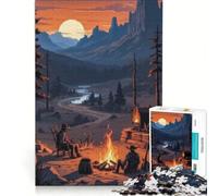 Puzzle 1000 pièces Arthur Red Dead Redemption, Jeu Manuel, entraînez Votre Cerveau et Vos Mains, Cadeau d'anniversaire ou de Noël Original 38x26cm