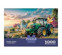 Puzzle 1000 Pièces Artistique,Illustration de Campagne Vibrante Œuvre d'art À Assembler,Carton Épais Et Robuste,Finition Mat 52x38cm/1000pcs
