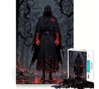 Puzzle 1000 pièces Assassin de Sang Guerrier de l'ombre cramoisie,Loisirs créatifs,Jeu d'adresse,Cadeau de décoration d'anniversaire (50x75cm)