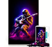 Puzzle 1000 pièces Astro Music Clean Fit Decor Jeu de logique et de Concentration Cozy Time Play Décoration Murale de Noël (38x26cm)