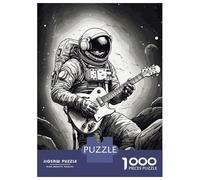 Puzzle 1000 Pièces Astronaut Space Guitarist Puzzles pour Adultes, Jouet, Décoration Murale, Course De Vitesse Manuelle, Idéal comme Cadeau pour Toute La Famille 52x38cm/1000pcs