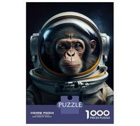 Puzzle 1000 Pièces Astronaut Space Monkey Puzzles pour Adultes, Jouet, Décoration Murale, Course De Vitesse Manuelle, Idéal comme Cadeau pour Toute La Famille 70x50cm/1000pcs