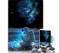 Puzzle 1000 pièces Astronaute Assis sur la Lune pour Adultes et Adolescents, Jouets éducatifs, Jeux Anti-Stress, décoration Murale 50x75cm