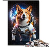 Puzzle 1000 pièces Astronaute Corgi JigsawPuzzle 1000 pièces pour Adultes. Un Casse-tête Stimulant pour Les Adolescents et Les familles (Taille 50x75cm)