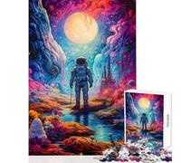 Puzzle 1000 pièces Astronaute Espace is Wild pour Adolescents Jeu de Manipulation idéal pour Les Couples Décoration intérieure Cadeau Original pour Un Anniversaire ou Noël (50x75cm)