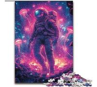 Puzzle 1000 pièces Astronaute et Méduse pour Adultes et Adolescents, pour Passer Un Bon Moment à la Maison et à l'amour (26x38cm)