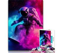 Puzzle 1000 pièces Astronaute et Surf Spatial pour Adultes et Adolescents, Jeux Amusants Chaque pièce est Unique - Jeu Familial Stimulant (75x50cm)