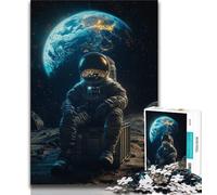 Puzzle 1000 pièces Astronaute Fantastique pour Adultes et Adolescents, Jouet Éducatif Intellectuel Décompressant, Cadeaux Secret du Père Noël (38x26cm)